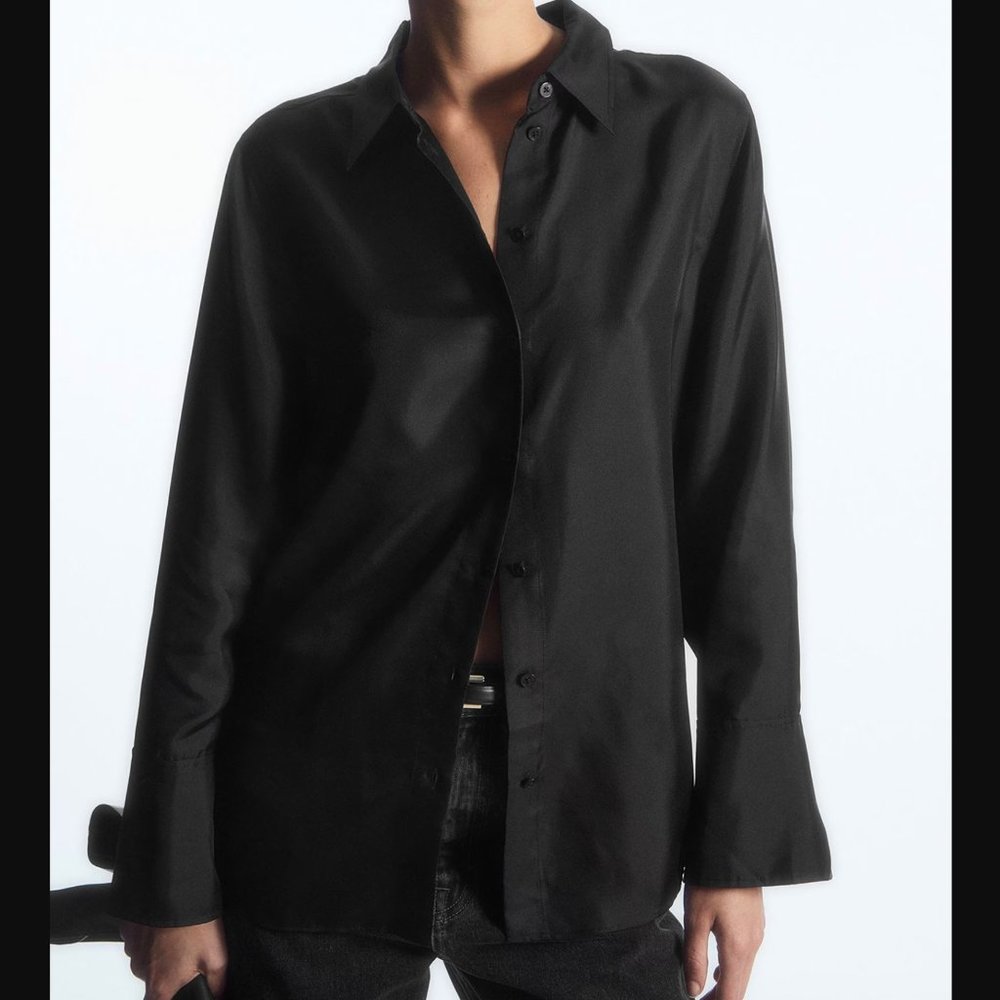 COS 100% Silk Blouse Size 8